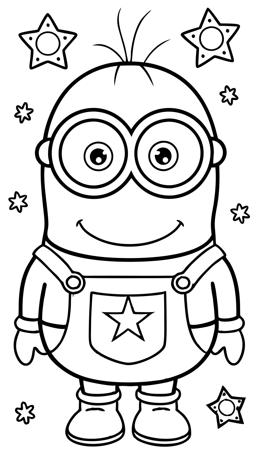 Página para colorear de Minion Purple